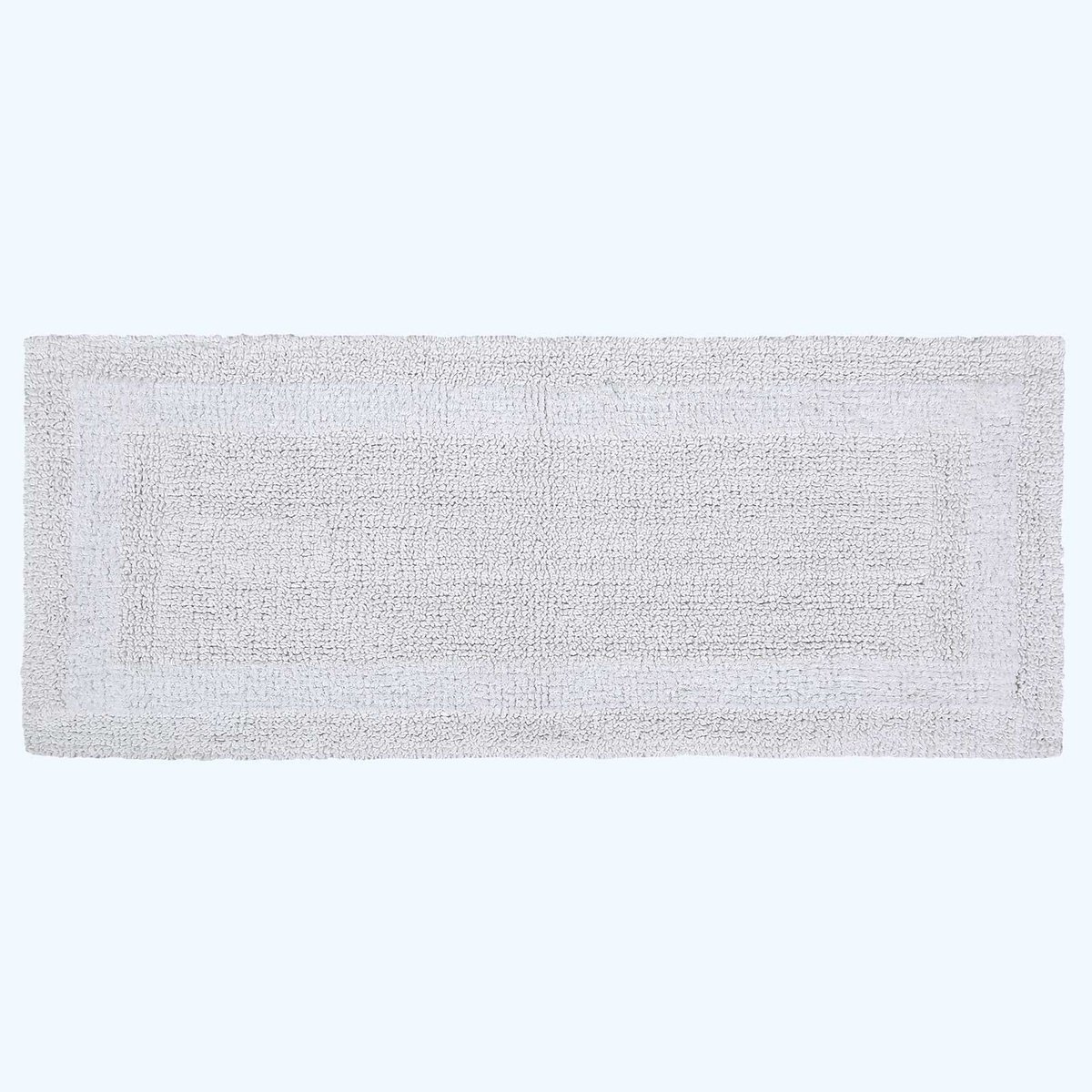 Homescapes badloper wit 40x100 cm gemaakt van 100% katoen