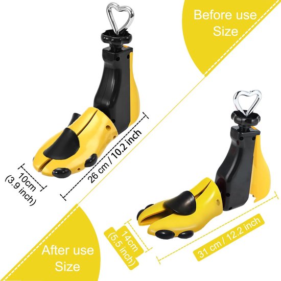 thumbnail: Exshoiu Schoenspanner Voor Brede Voeten – 1 Paar Verstelbare Stretchhulzen Voor Hoge Wreef En Laarzen