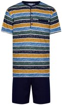 Pastunette Shortama Adventure - Katoen - Blauw/Multi - Gestreept - Maat XL