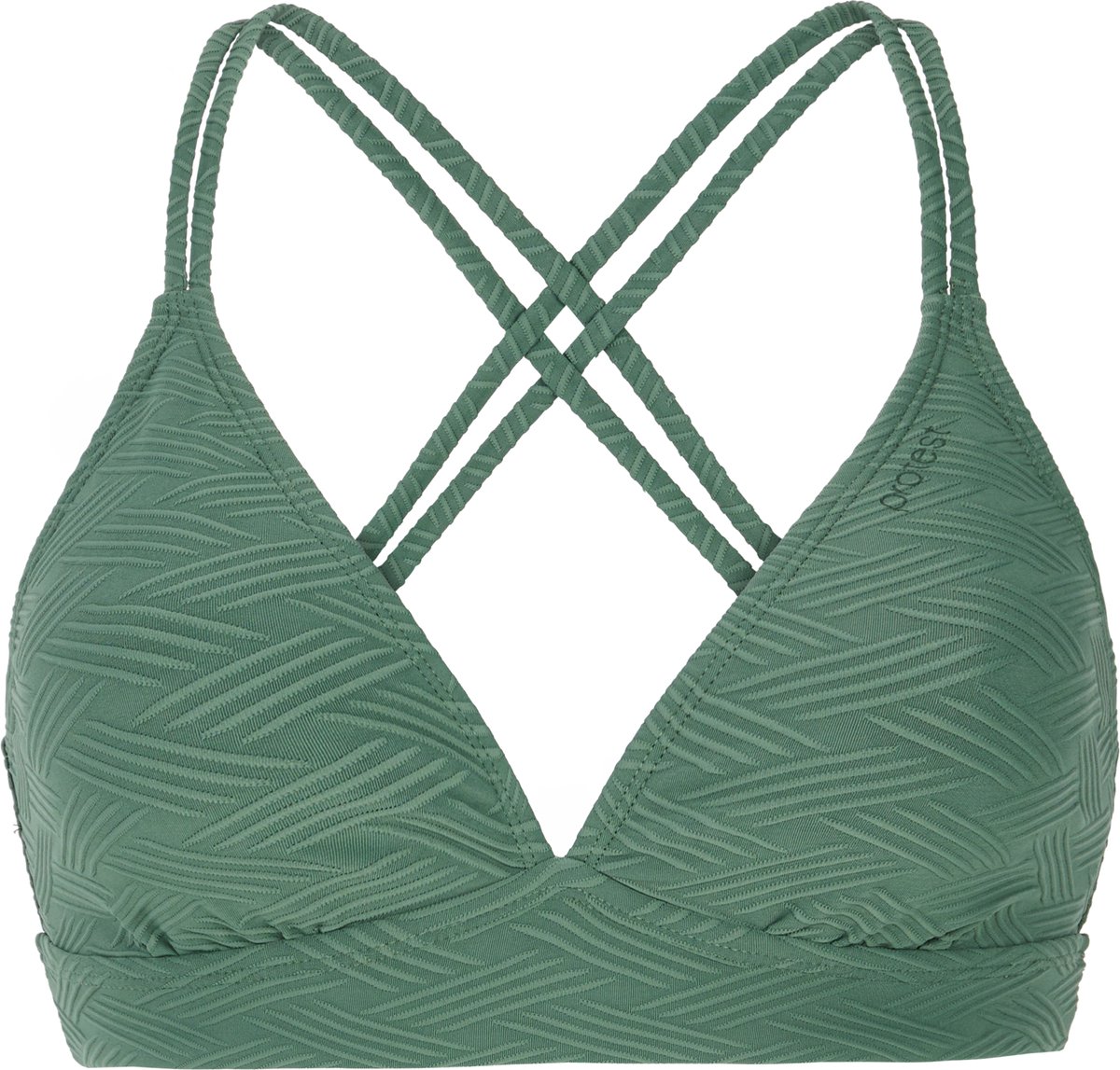Protest Mixsupera 25 – Triangel bikini top Dames – Kruisbanden – Uitneembare vulling – Mix & Match Veggie Green
