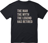T-shirt « L'Homme, le Mythe, la Legend » à la retraite - Taille XL - T-shirts humoristiques - Cadeau de retraite - Meilleur collègue - Retraite - T-shirt homme - T-shirt femme - Unisexe