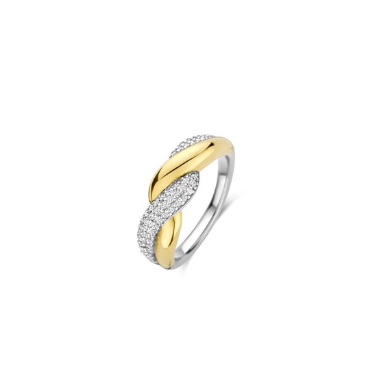 Ring femme TI SENTO - Argent 925 - Zircone plaquée or jaune - Taille 16,00 mm / taille 50 - 12370ZY