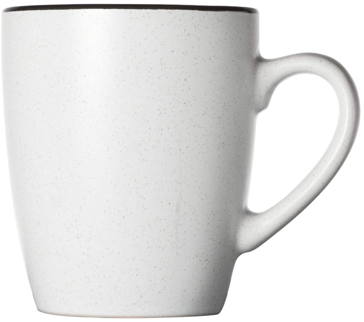 Cosy&Trendy Speckle White Beker - 8.7 cm x 5.9 cm x 10.3 cm - Set-6