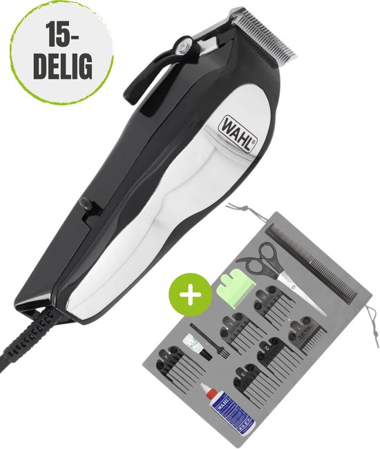 Tondeuse Wahl - Met 15 Accessoires - 40% Sneller Scheren door Zelfslijpende Messen - Haartrimmer Mannen - Tondeuse Mannen Hoofdhaar - Trimmer Mannen - Trimmer Baard - Trimmer - Tondeuse Hoofdhaar - Tondeuze - Professional