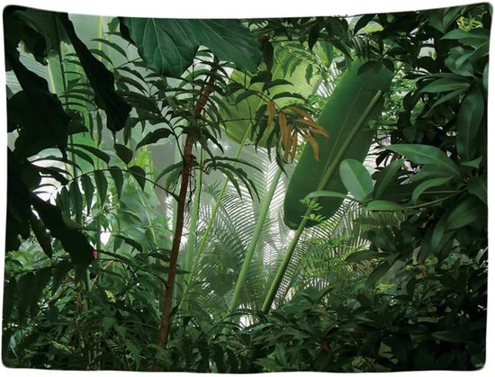 Ulticool - Tropical Forest Nature Eco Green Plantes - Tapisserie - 200x150 cm - Groot tapisserie - Affiche