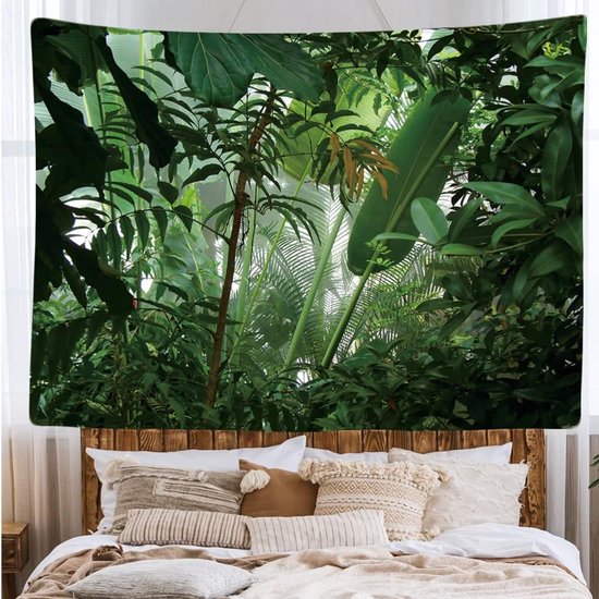 Ulticool Wandkleed 200x150 cm - Planten Jungle Safari Natuur - voor Binnen - Wandtapijt Wanddoek Stof Poster Decoratie Woonkamer Slaapkamer - Aesthetic Room