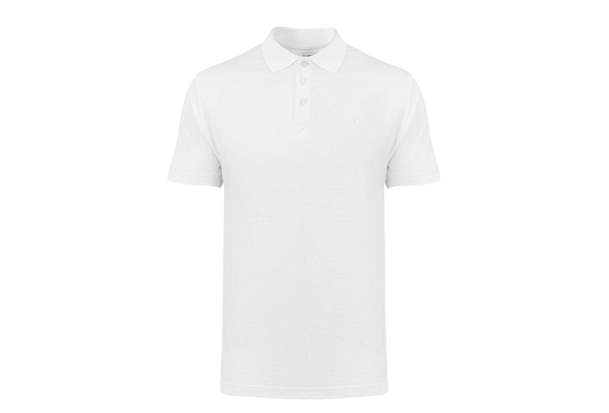 Milanoro - Elegante katoenen polo voor heren - Wit - XL