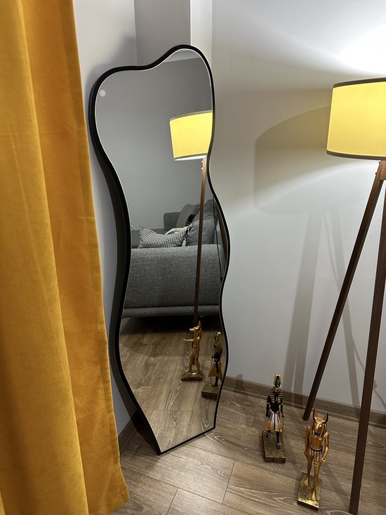 Mano Collection - Versa - Zwart 150x50 cm Spiegel over de hele lengte ...