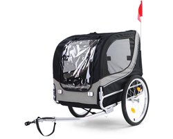 Hondenfietskar - Opvouwbaar - Zwart/Grijs - Voor Huisdieren tot 40 kg - Robuust Nylon Design