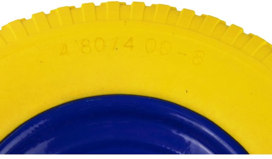 GEKO Trolleywiel - Massief PU - Versterkte Stalen Velg - 390 mm - Inclusief As van Merkloos	 — afbeelding 4