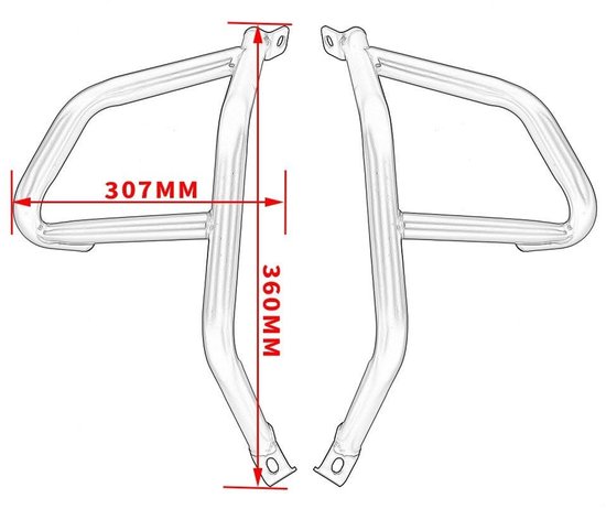 Motorfiets Motorbescherming Bumper Blok, 3 Paar, 22/25/28 mm, Geschikt voor R1200GS R1150GS, Decoratie