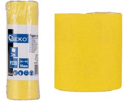 GEKO Schuurpapier op rol - fijne korrel P220 - 115 mm x 3 m
