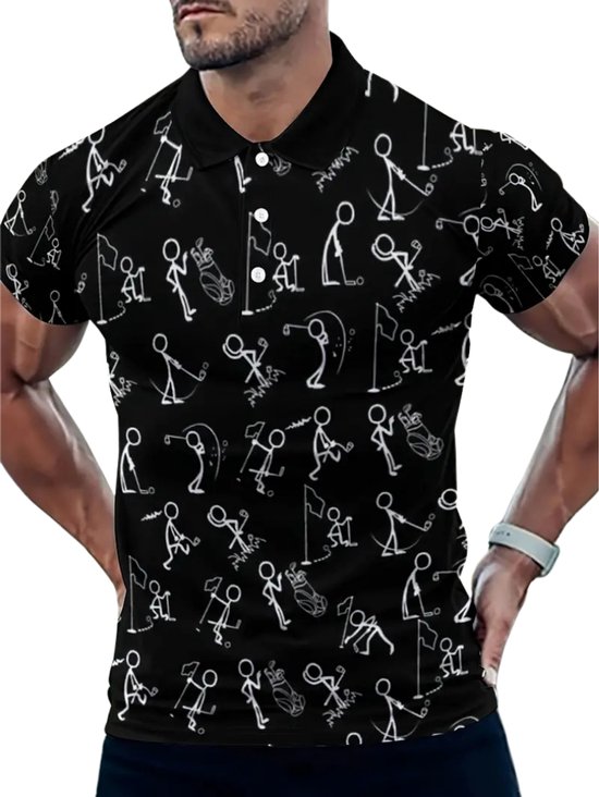 Nivard Golf Shirt Heren - T-shirt - Golfkleding - Golfen - Golf Accessoires - Polo Shirt - Zwart - Maat S van Nivard — afbeelding 3