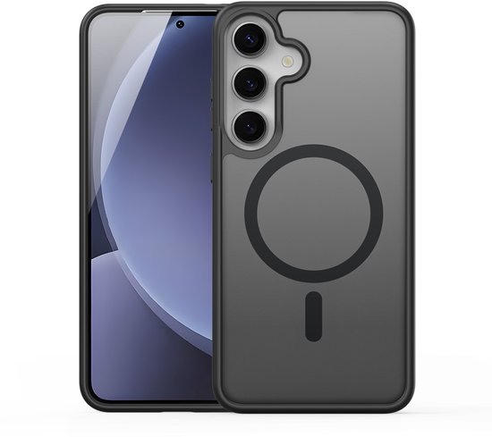 Coque Dux Ducis Yind Convient pour Samsung Galaxy S25 - Coque arrière fine avec support magnétique - Zwart