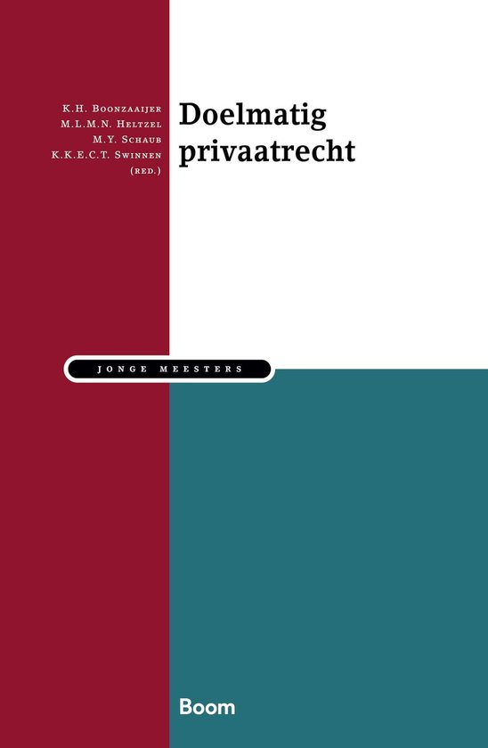 Jonge meesters - Doelmatig privaatrecht - cover