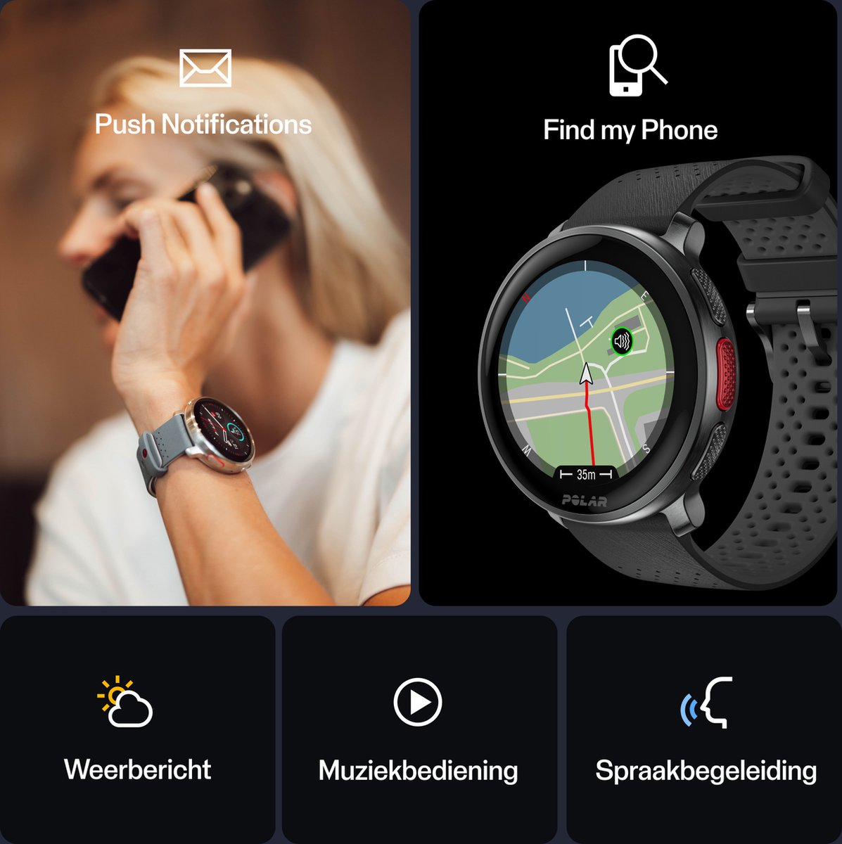 Afbeelding 3 van Polar VANTAGE V3 Smartwatch GPS Zwart/Grijs