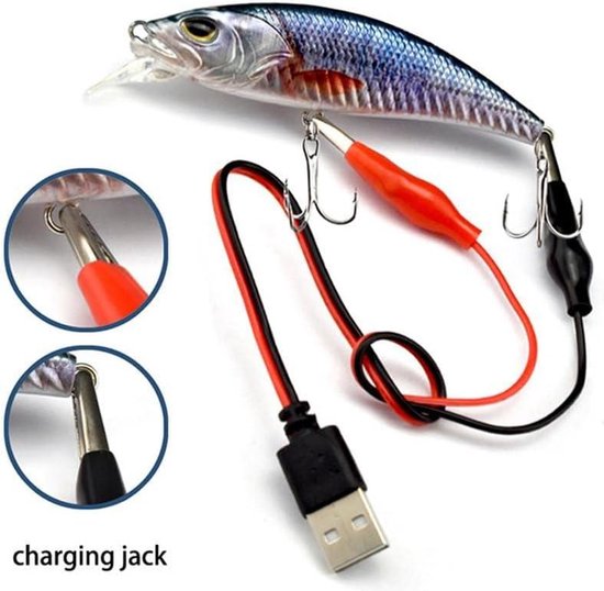 Leurre De Pêche électrique Rechargeable USB – Vibration Et LED, Pour Perche Et Truite, Eau Douce Et Salée