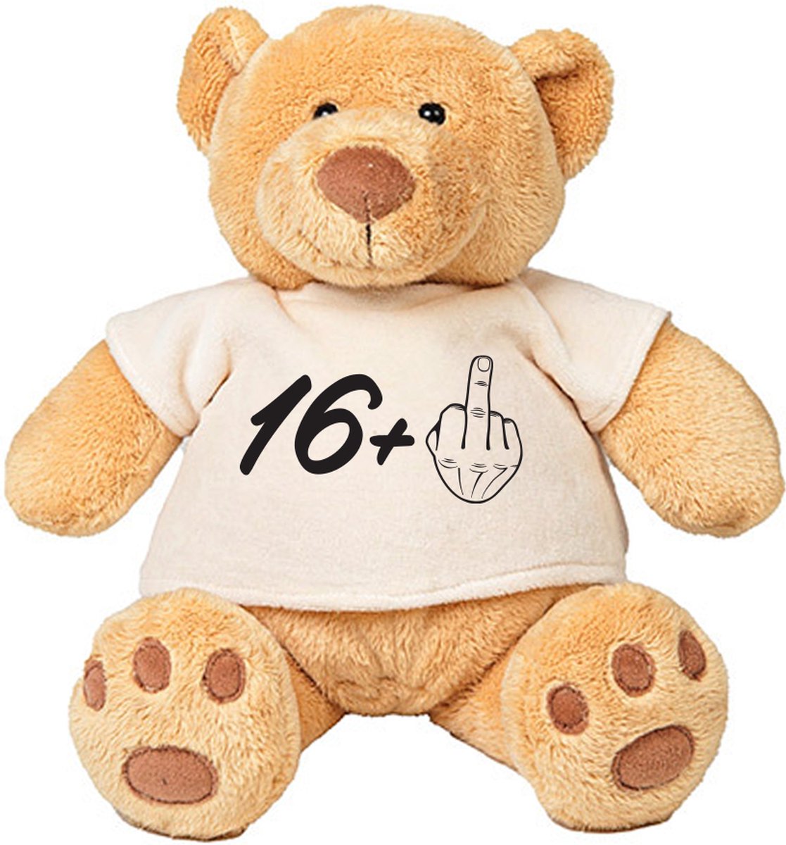 Pluche Beer 17 Jaar feest  knuffel  cadeau  beertje  verjaardag