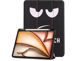 Hoesje - Geschikt voor Apple iPad Air M3/M4 (2025/2026) - 13 inch - Dun & Stevig - Trifold Bookcase - Hard Cover Case - Met Uitsparing Geschikt voor Apple Pencil - Hardcover Book - Tablet Hoes - Don't Touch Me