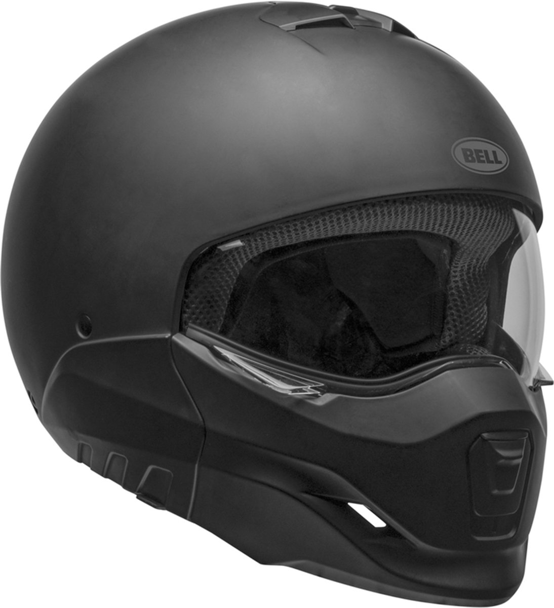 Bell Broozer Solid Mat Zwart Systeemhelm - Helm