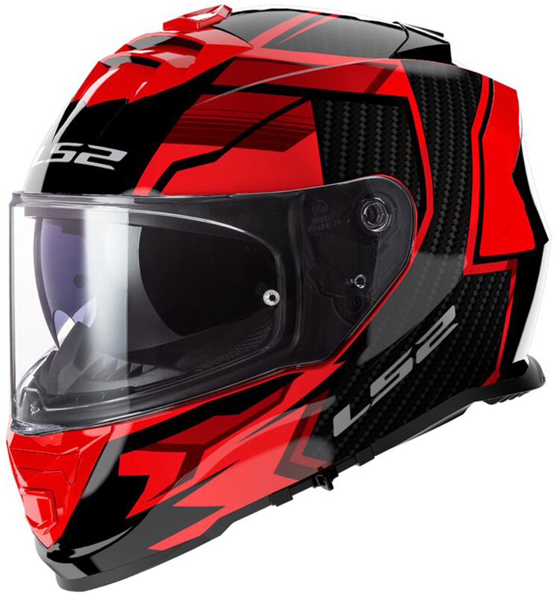LS2 FF800 Storm II Tracker Black Red-06 XS - Maat XS - Helm
