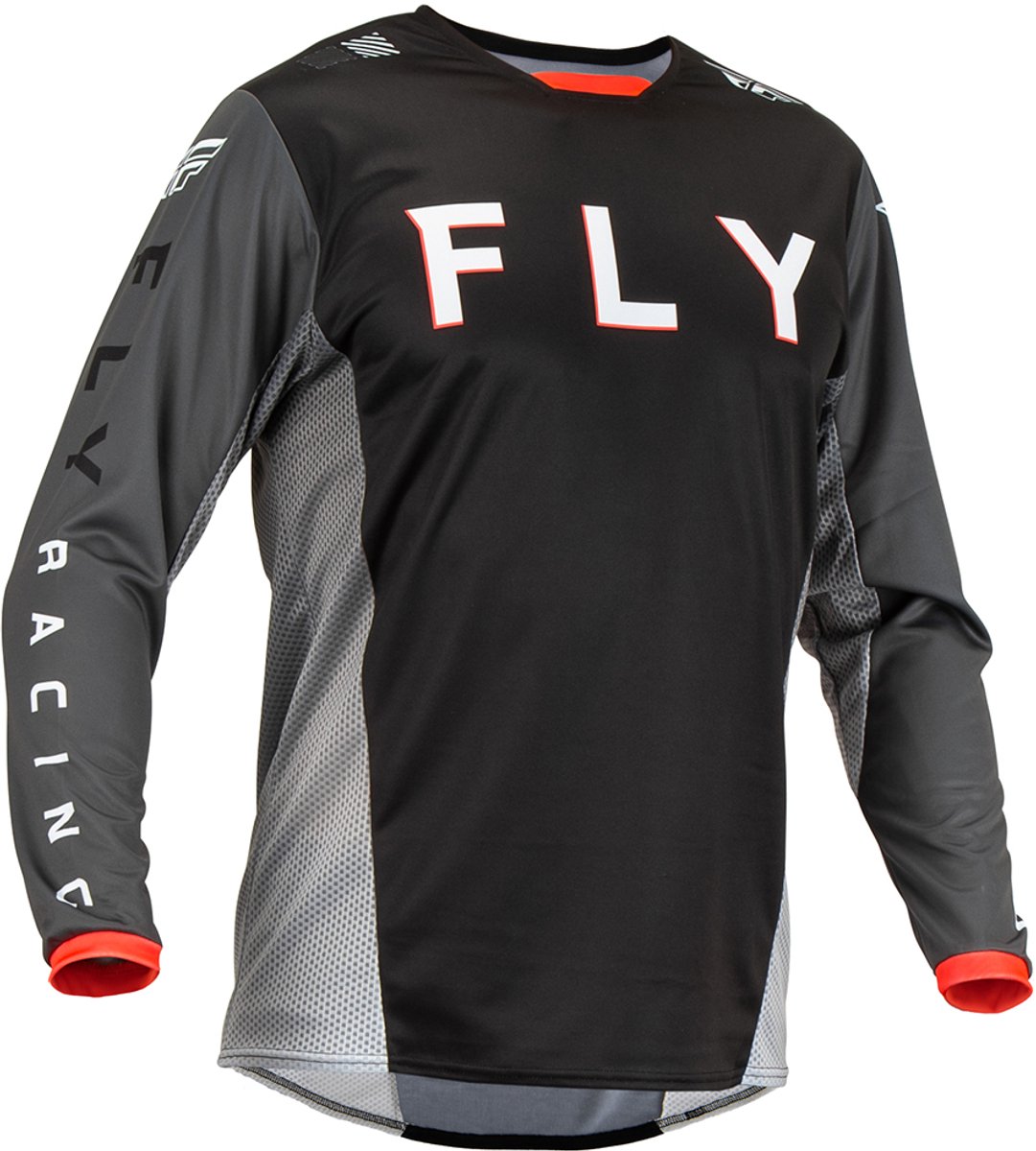 Fly Racing Kinetic Kore Zwart Grijs MX Jersey - Jas