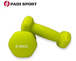 Padisport - Dumbells 0.5 Kg - Halter - Gewichten Set Halters - Gewichten 0.5 Kg - Groen - Gewichten