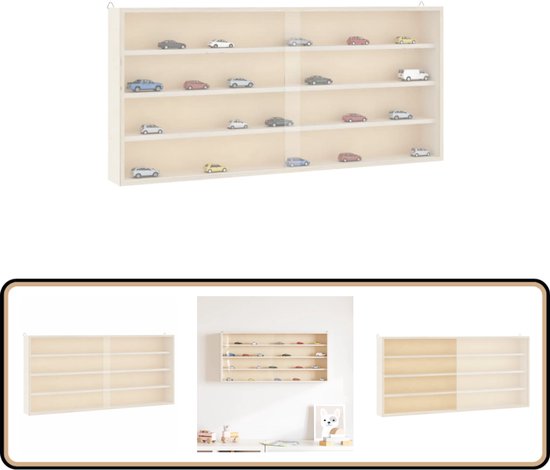 vidaXL Houten vitrinekast met deuren 80x8,5x37cm wan