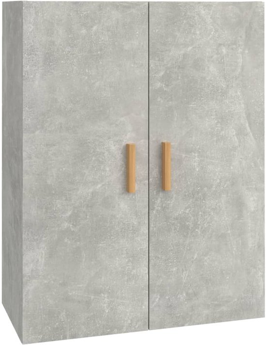 vidaXL Wandkast 69,5x34x90 cm betongrijs, hangkast, opbergkast, keukenkastje, hangende kast, keukenkast, zwevende wandkast, hangende wandkast
