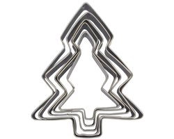 Set van 5 Zenker-koekjesvormpjes in de vorm van een kerstboom