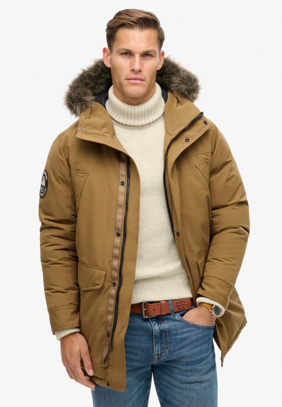 Superdry - Everest parka met imitatiebont - Heren - Gewatteerde jassen