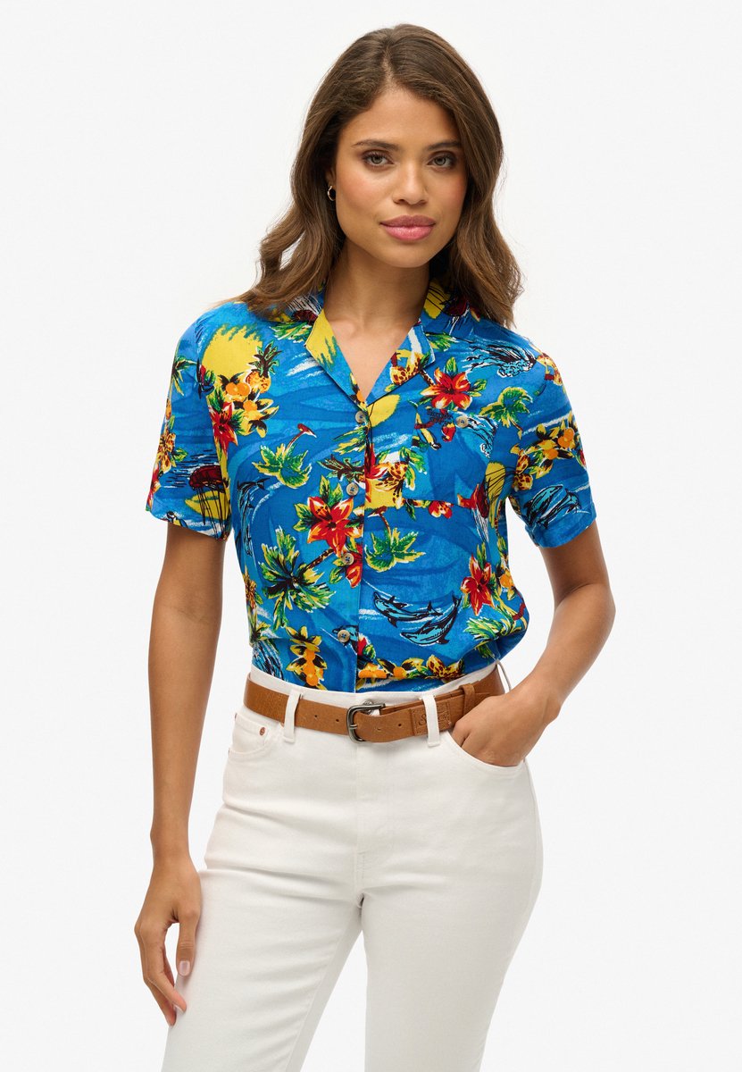 Superdry Beach Resort overhemd Dames Shirts Blauw
