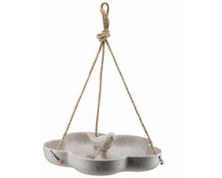 Grouw vogelvoeder Hanger - Vogelbadje - ECO Bamboe - taupe - 23 x 22 x 3.5 cm
