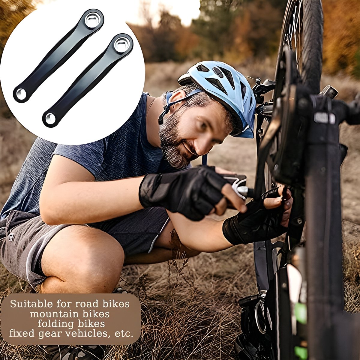 Swgaunc Lot De 2 Bras De Manivelle De Vélo 170 Mm – Gauche Et Droite, Compatible VTT, Route, BMX Et Vélo Électrique