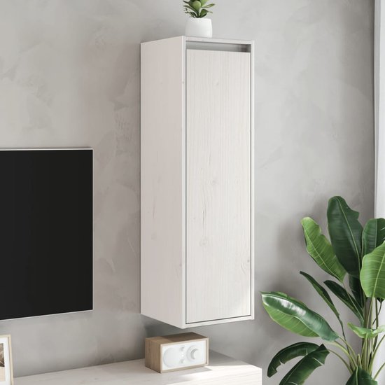 Wandkast 80x30x35 cm massief grenenhout honingbruin kopen