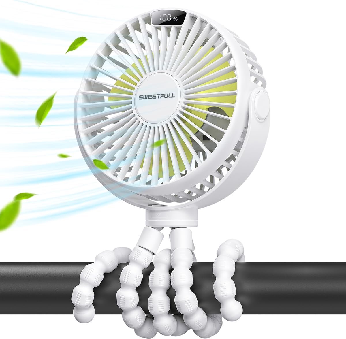 Draagbare Mini-USB Ventilator - Oplaadbaar, Stil en Flexibel met 360 Graden Rotatie voor Thuis, Camping en Kantoor