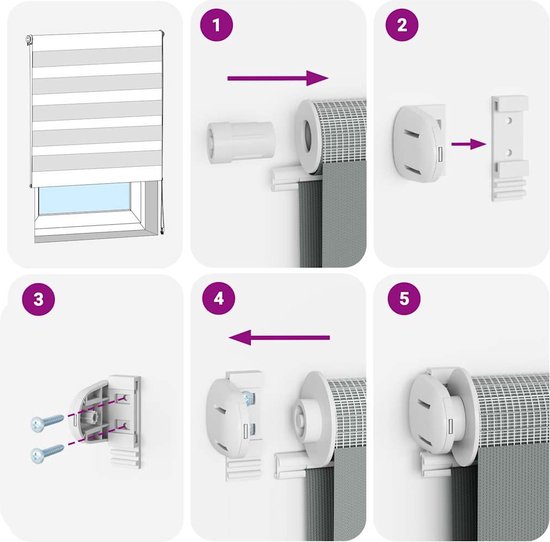 vidaXL - Zebra - Store - 40x150 - cm - largeur du tissu - 35,9 - cm - polyester - marron sable