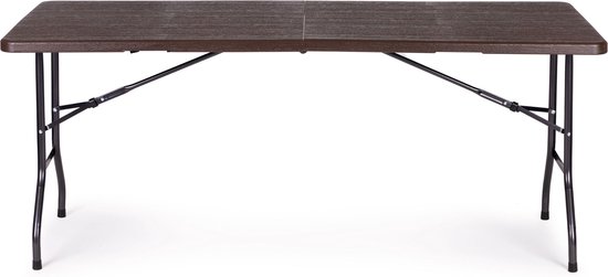 Campingtafel - Klaptafel 179x74 cm - Hout look - Duurzaam HDPE tafelblad - Viking Choice — afbeelding 5