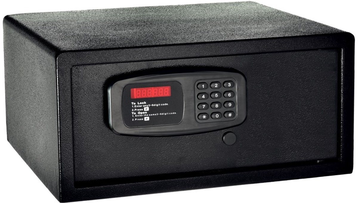 Laptop en Hotelkluis Bolero 2042JB - Met Elektronisch codeslot met noodsleutels