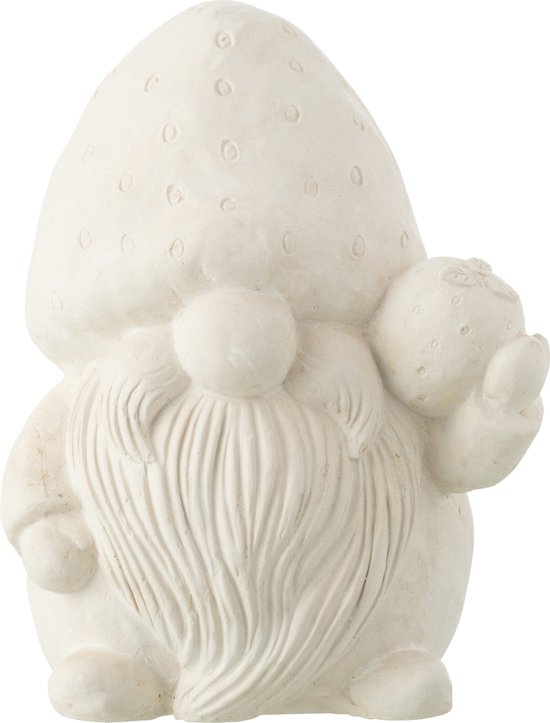 J-Line decoratie Kabouter Buiten - kunststof - beige - small