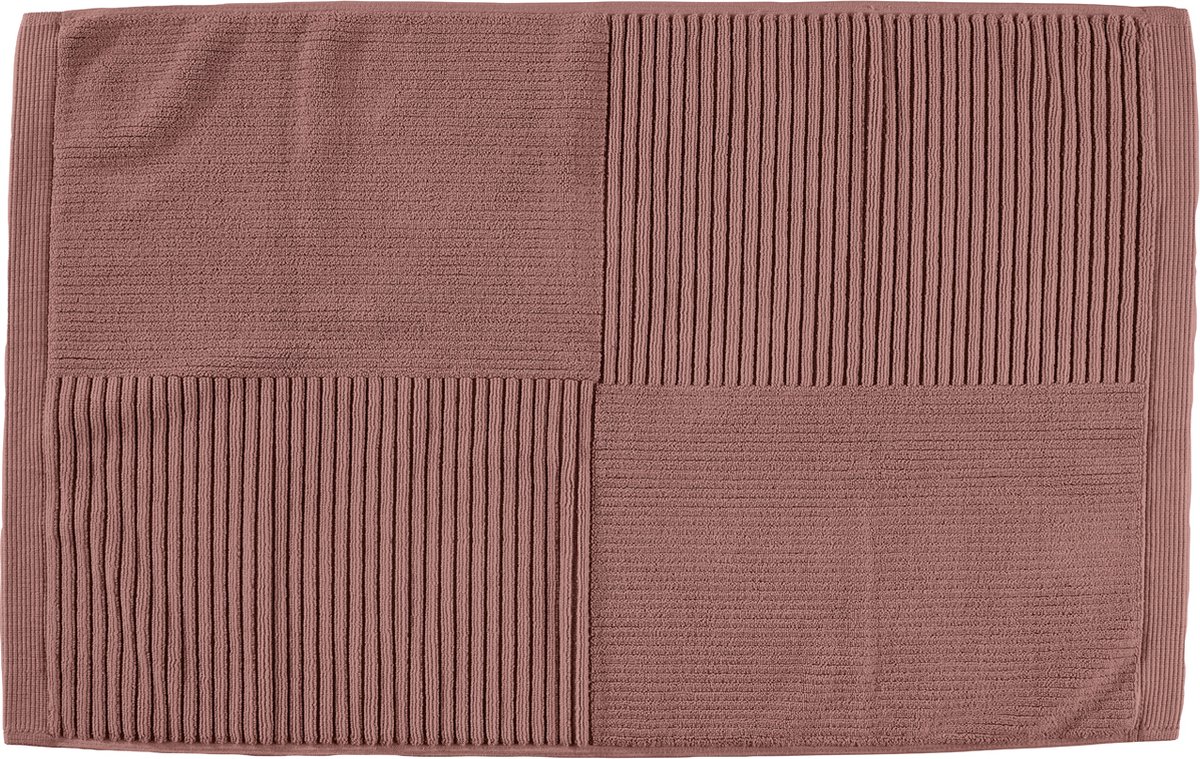 Zone Denmark Classic Badmat - Absorberende Badkamermat - Hotelkwaliteit - 100% katoen - 1200g/m2 - 50 x 80 cm - Peach Red (rood)