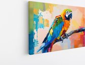 Tableau sur toile Saammp - Perroquet - Abstrait - Animaux - Nature - 120x80 - Photo sur toile - Décoration murale - Décoration murale Salon - Décoration chambre - Impression sur toile