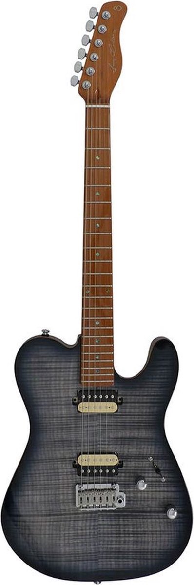 Elektrische gitaar Sire Guitars T7FM/TBK Flamed Maple Black Larry Carlton
