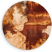 Saammp Forex Muurcirkel - Roest - Abstract - Ø 80 - Wandcirkel - Wanddecoratie Cirkel - Muurdecoratie Woonkamer - Slaapkamer decoratie - Rond Schilderij