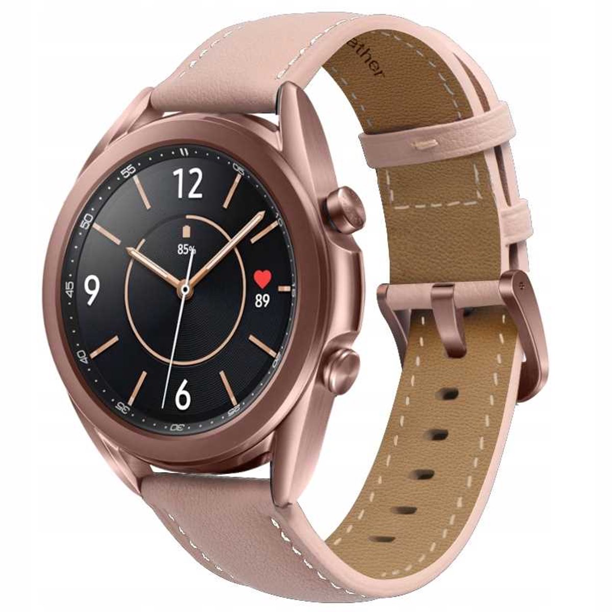 Spacecase Leren Horlogeband 20 Mm Roze Voor Apple Watch