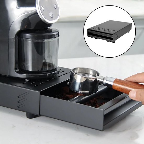Koffie Kloppen Lade Roestvrij Staal Afneembaar Voorkomen Slip Koffie Gemalen Klop Doos Voor Cafe Home Zwart
