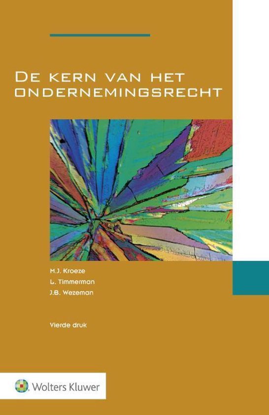 De kern van het ondernemingsrecht - cover
