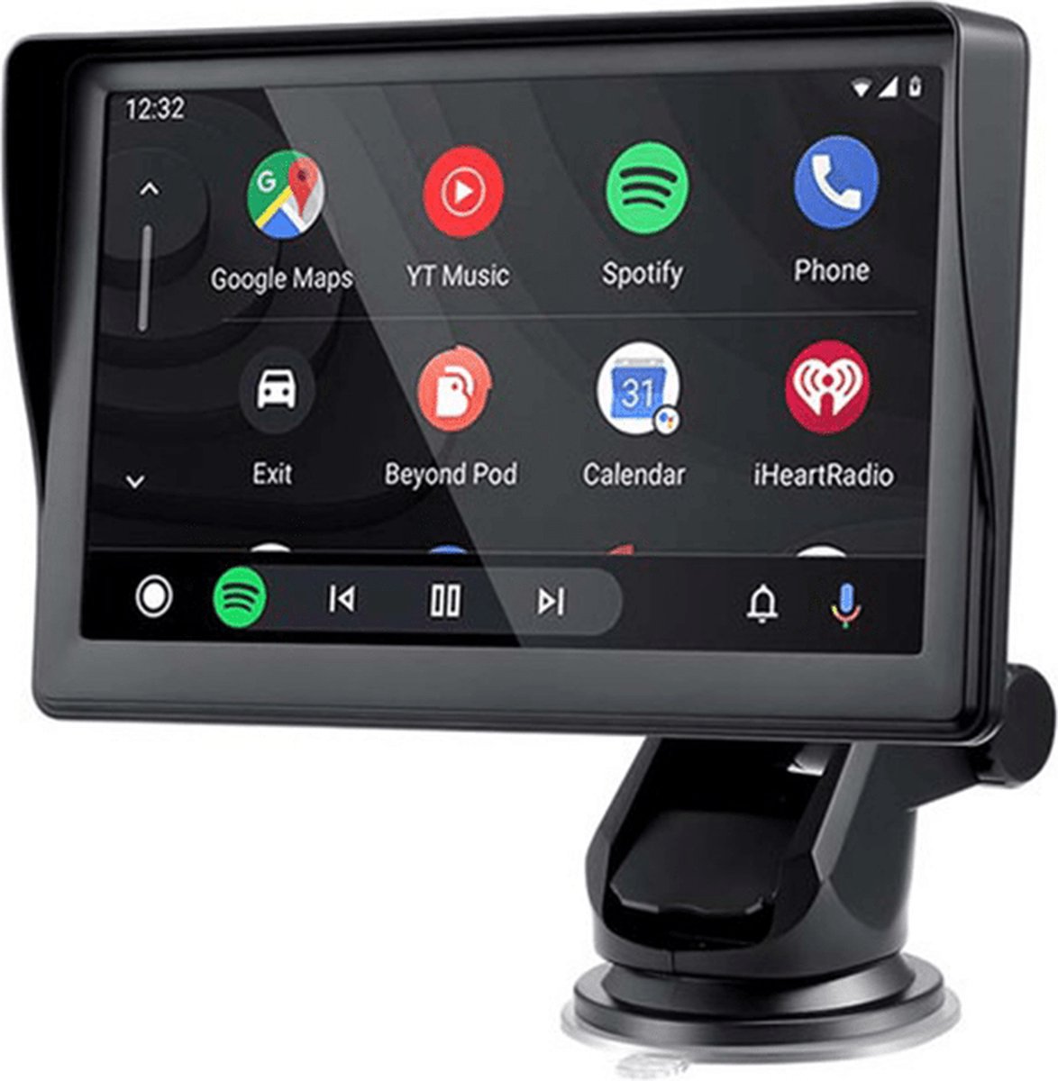 VCTparts® Smart Navigatiesysteem Touchscreen Scherm met Zuignap 7inch Scherm [Draadloos Apple Carplay & Android Auto]