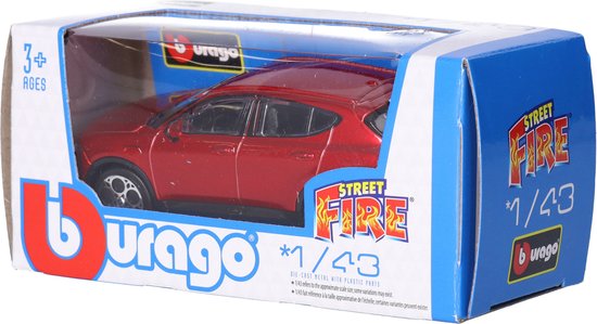 Voiture miniature Bburago /voiture jouet Alfa Romeo Tonale - rouge - échelle 1:43/10 x 4 x 3 cm