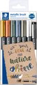 Staedtler Stylo pinceau métallisé 8321, set de 7 couleurs